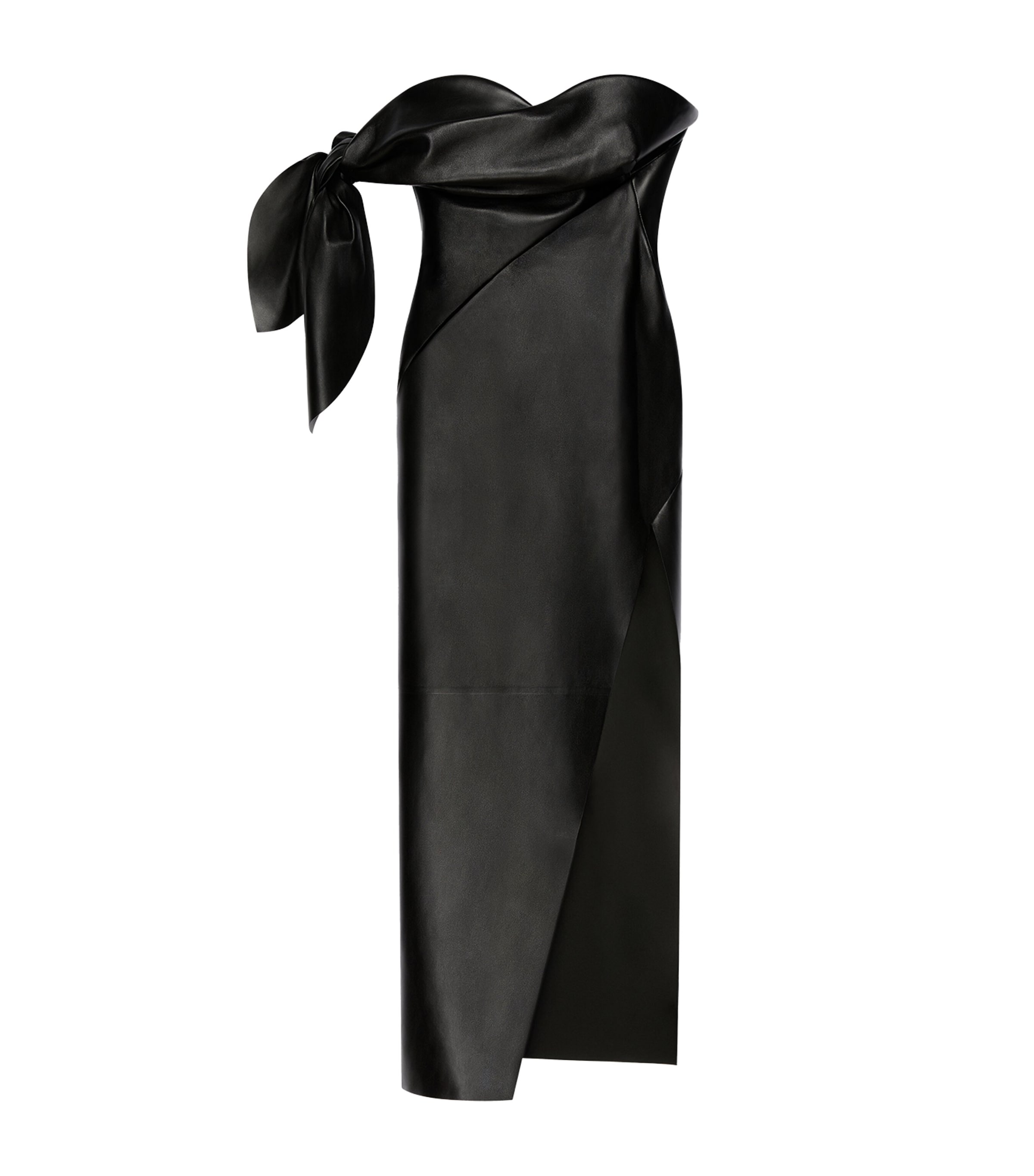 Givenchy Womens Lambskin Maxi Dress Black Image 1