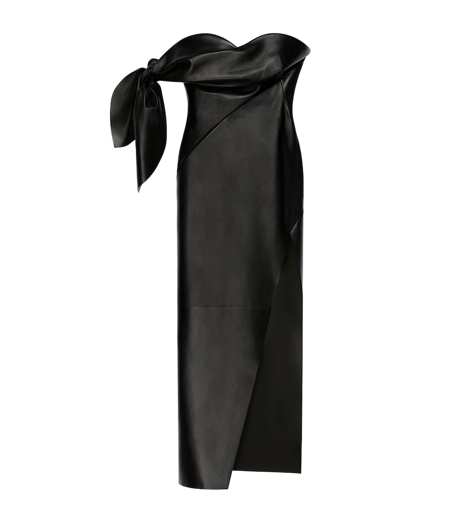 Givenchy Womens Lambskin Maxi Dress Black Image 1