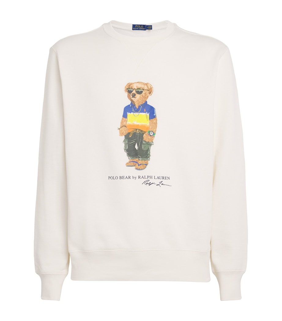 Cotton-Blend Polo Bear Sweatshirt WHITE Image 1