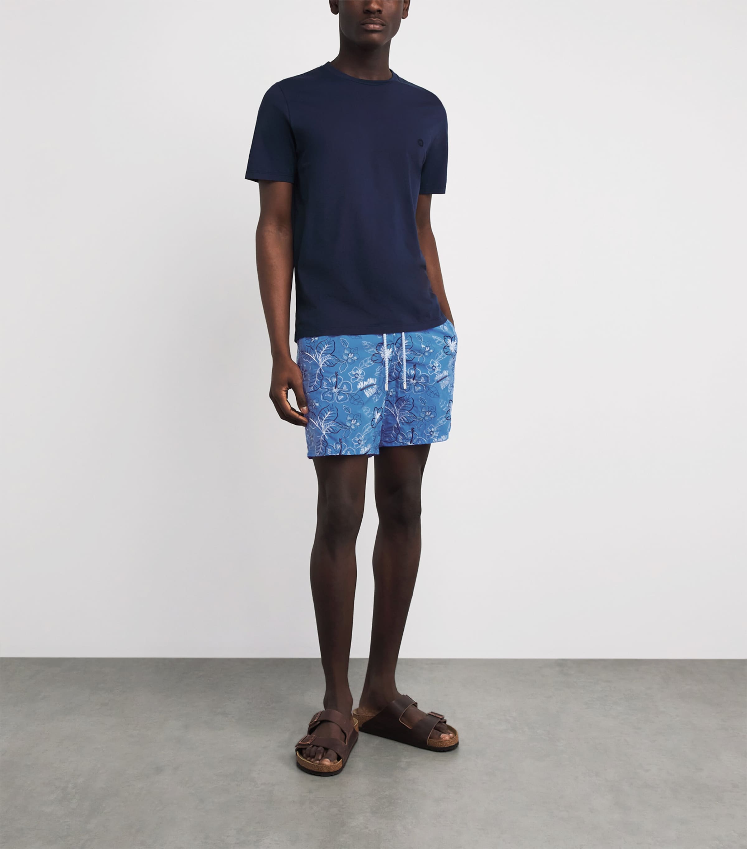Vilebrequin Mens Embroidered Mistral Swim Shorts Faience Image 2