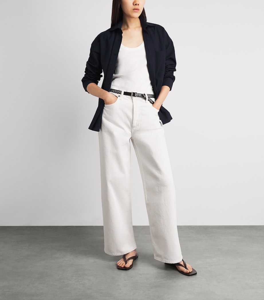 AGOLDE Womens The Low-Slung Baggy Jeans Milkshake Image 2