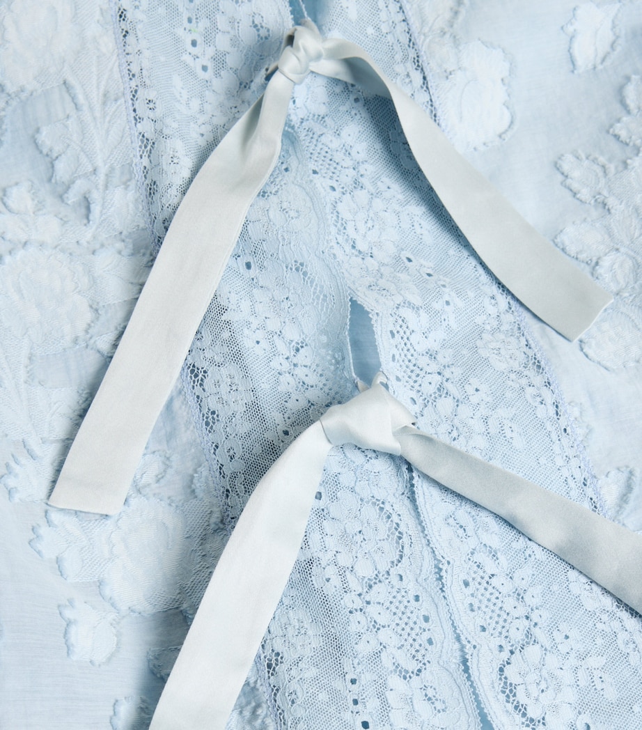 Lace-Trim Clarissa Trousers D3E5EE BLUE Image 2