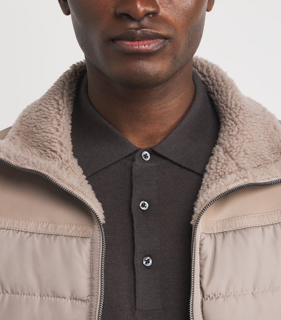 Cashmere-Silk Polo Sweater 30 BROWN Image 6