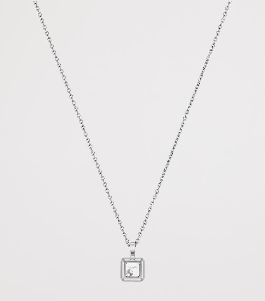 White Gold and Diamond Happy Diamonds Icons Pendant Necklace 18K WHITE GOLD Image 2
