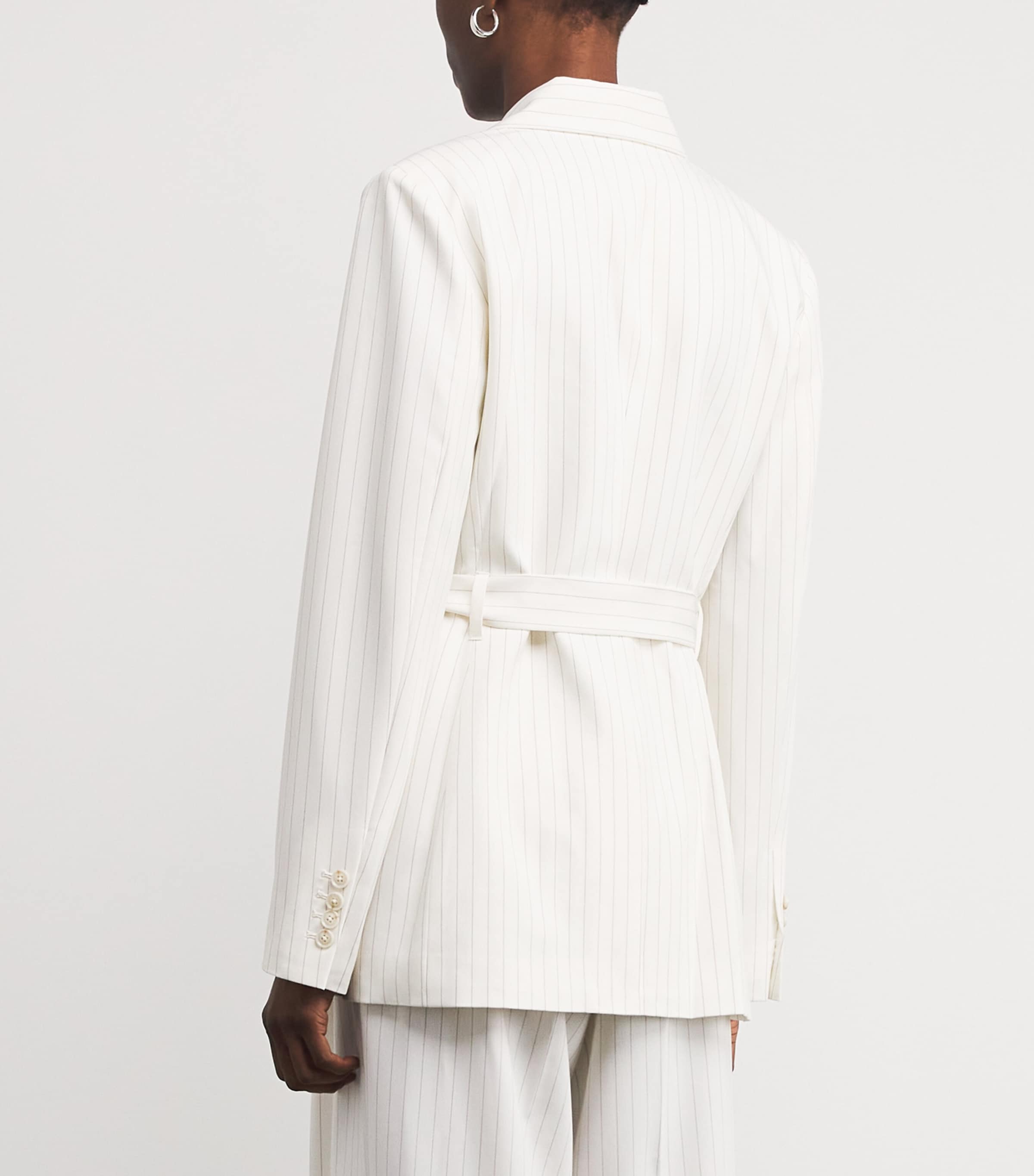 Stripe Essential Suiting Blazer CHESTNUT PIN STRIPE Image 4