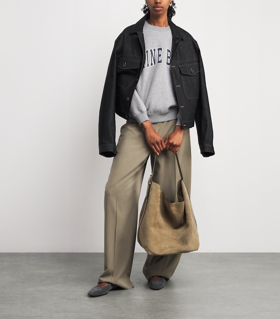 Cotton-Blend Spencer Sweatshirt GREY MELANGE Image 2
