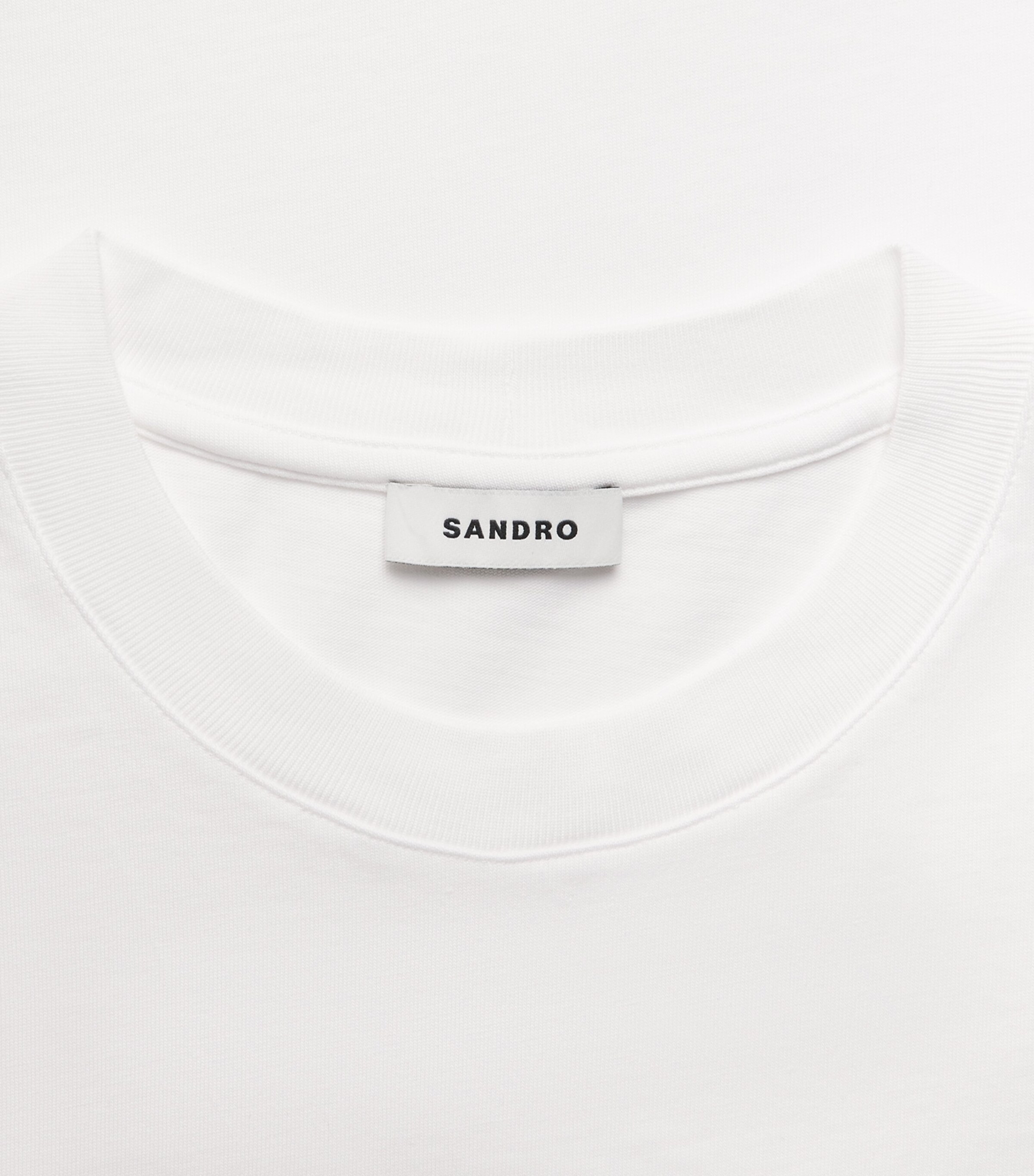 Sandro Paris Mens Cotton Oversized T-Shirt White Image 6