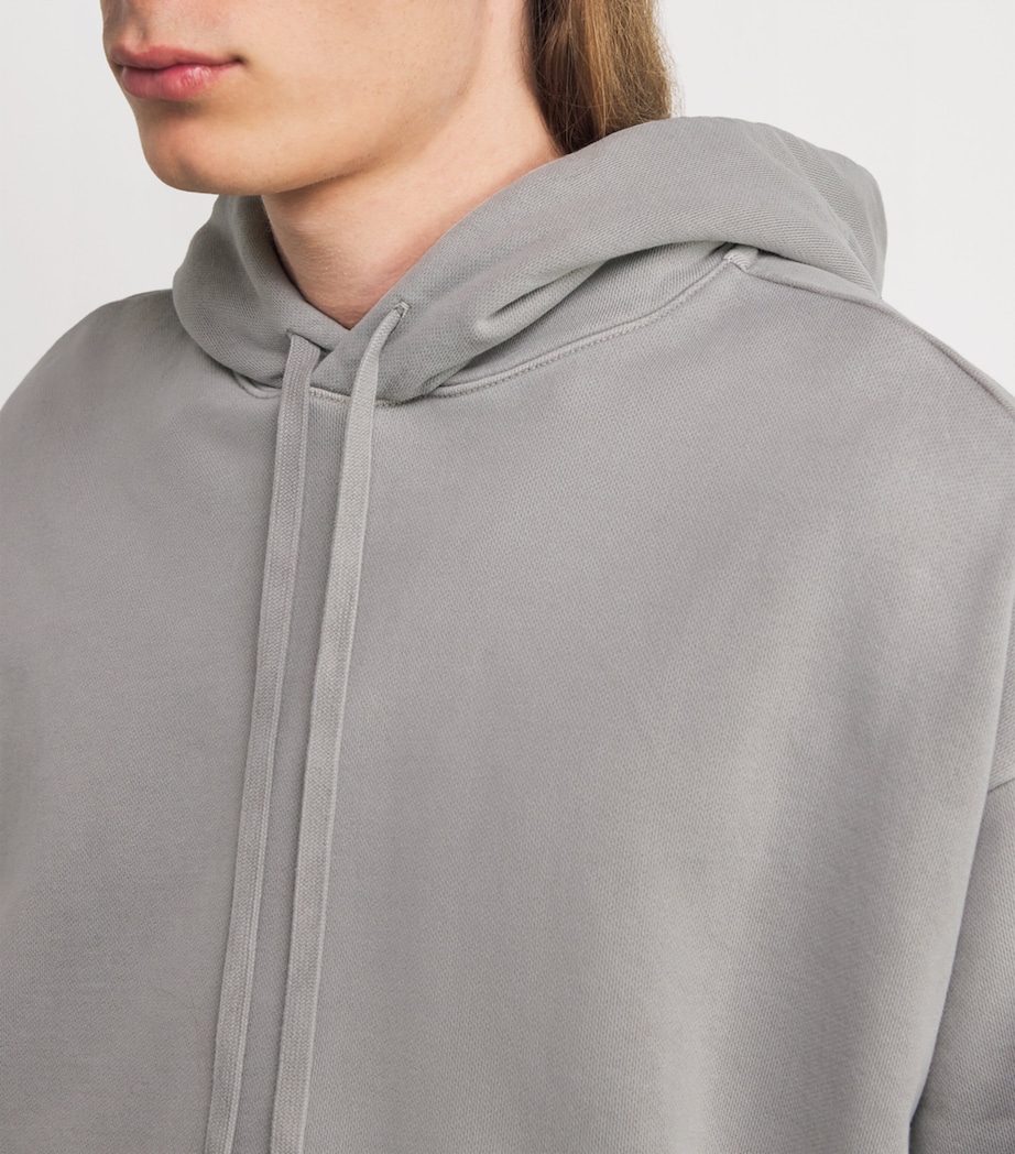 AGOLDE Mens Cotton Salford Hoodie Refect Greyish Taupe Image 6