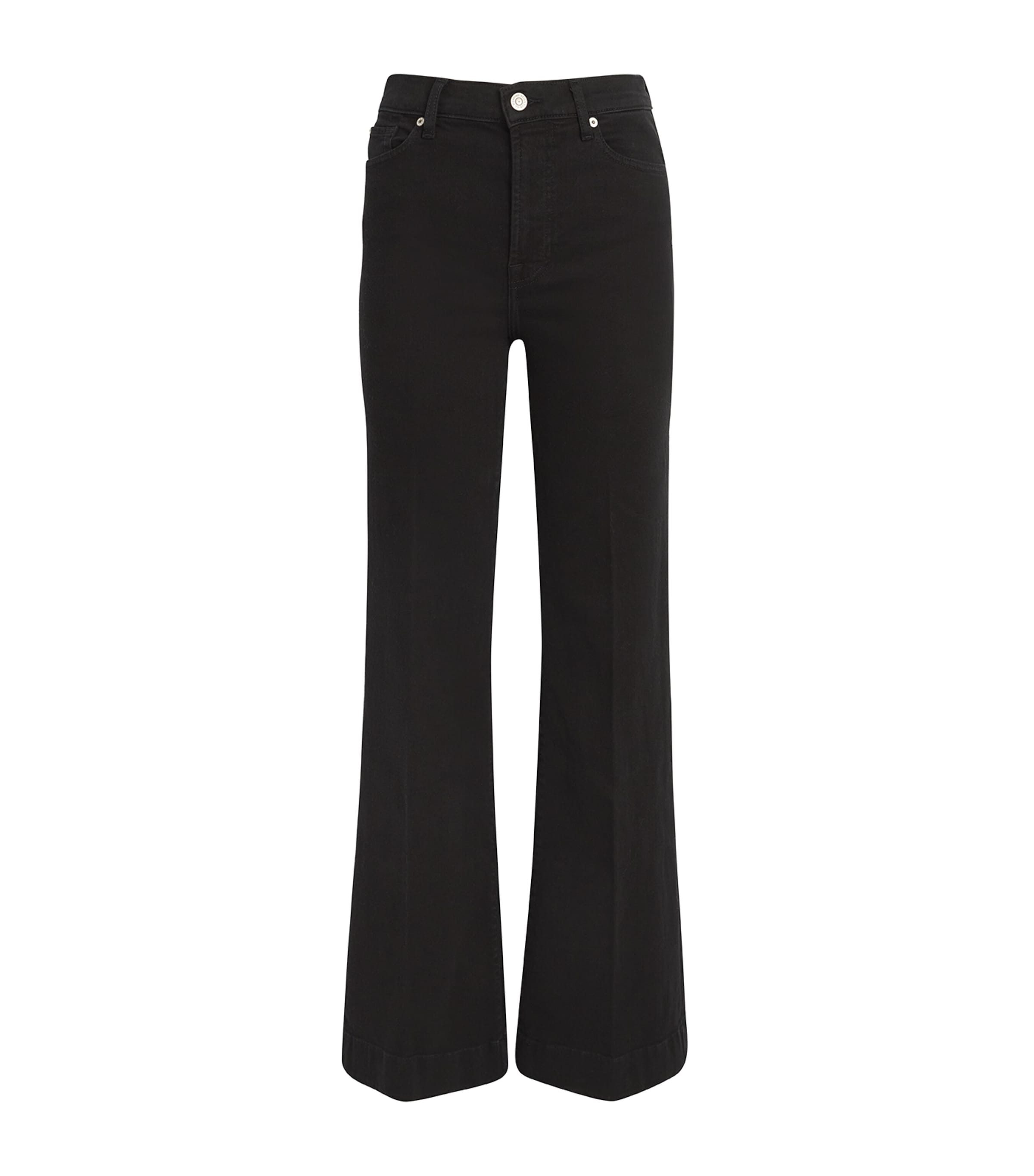 Shop 7 For All Mankind Modern Dojo Flared Jeans In Black