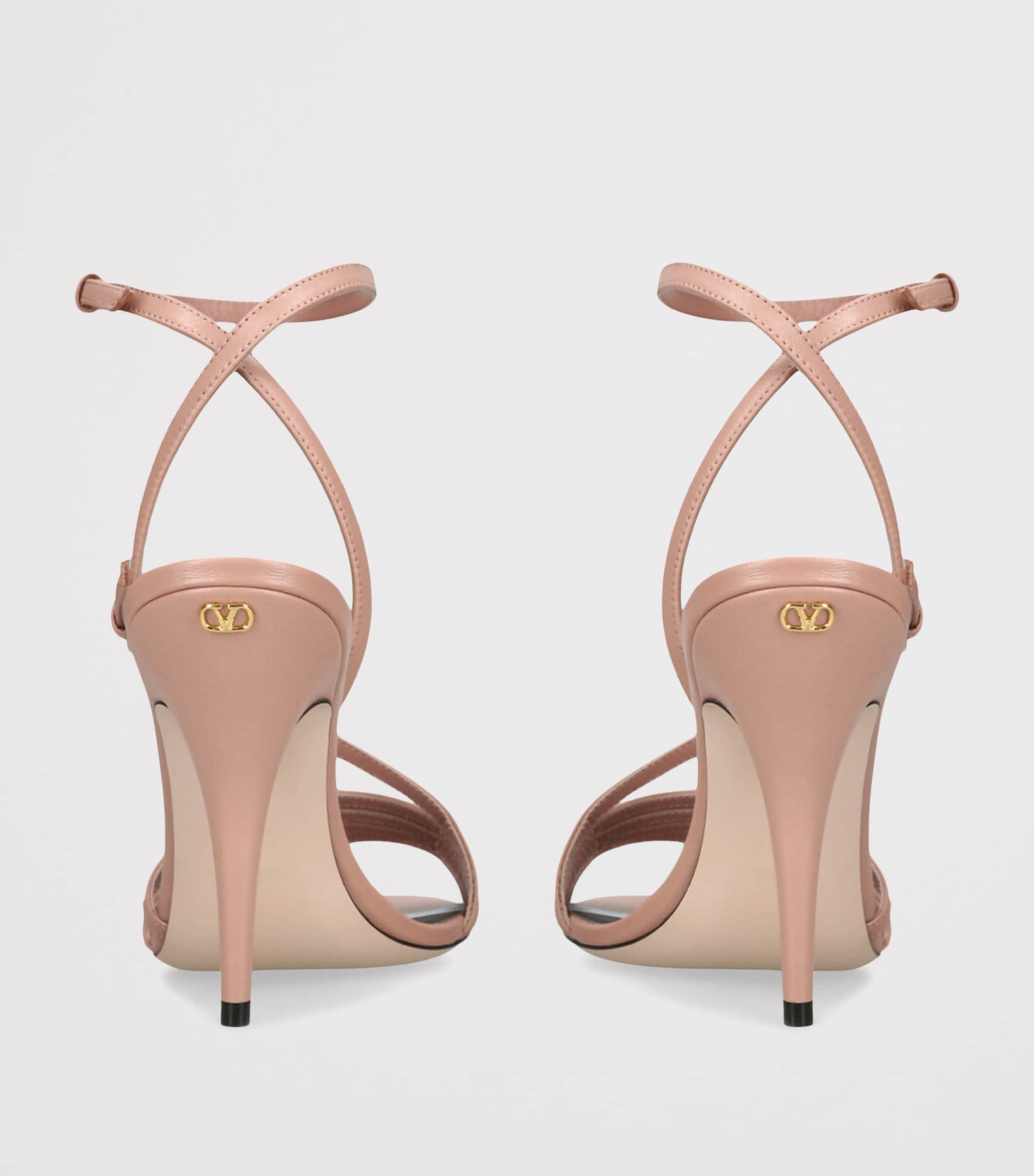 Valentino Garavani Leather Nodine Heeled Sandals 100 Blush Image 2