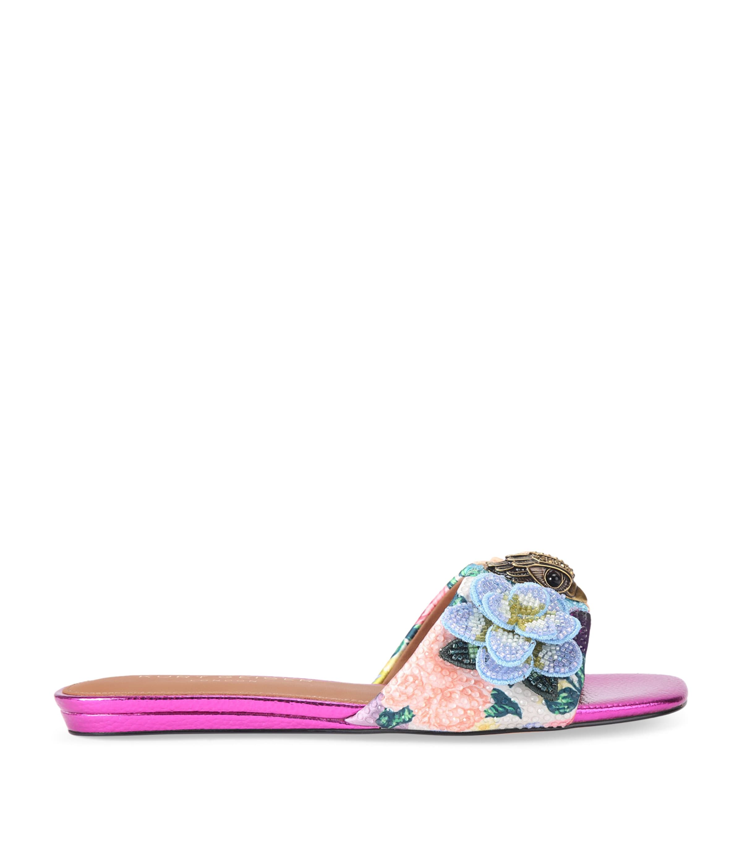 Floral Kensington Flat Sandals BONE/COMB Image 1