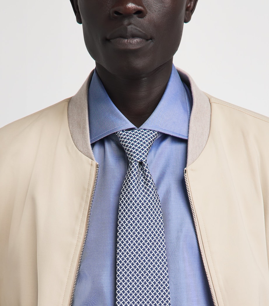 Isaia Mens Cotton Mix Dress Shirt Image 3