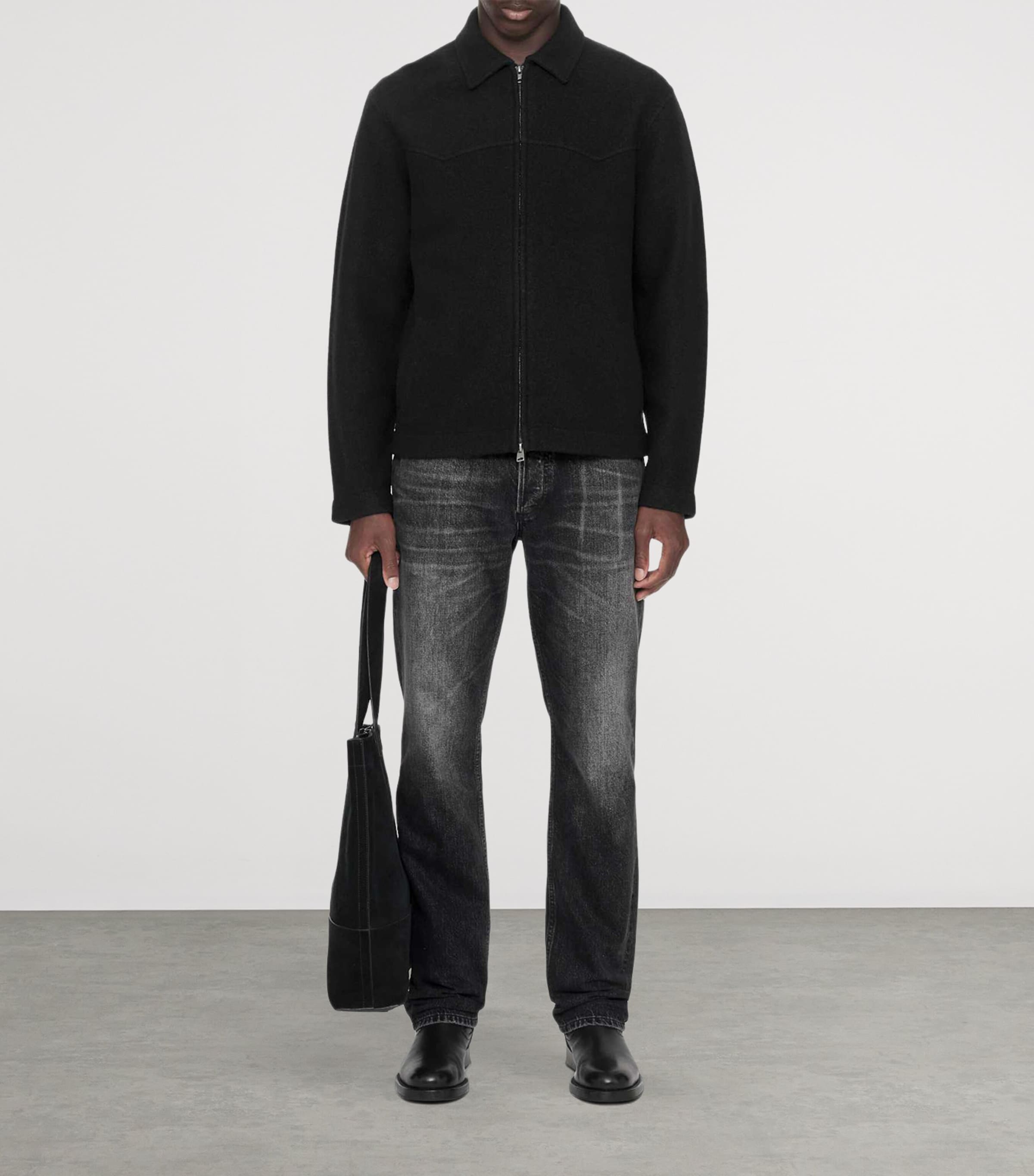AllSaints Mens Wool Marko Jacket Black Image 2