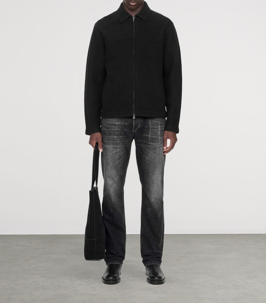 AllSaints Mens Wool Marko Jacket Black Image 2