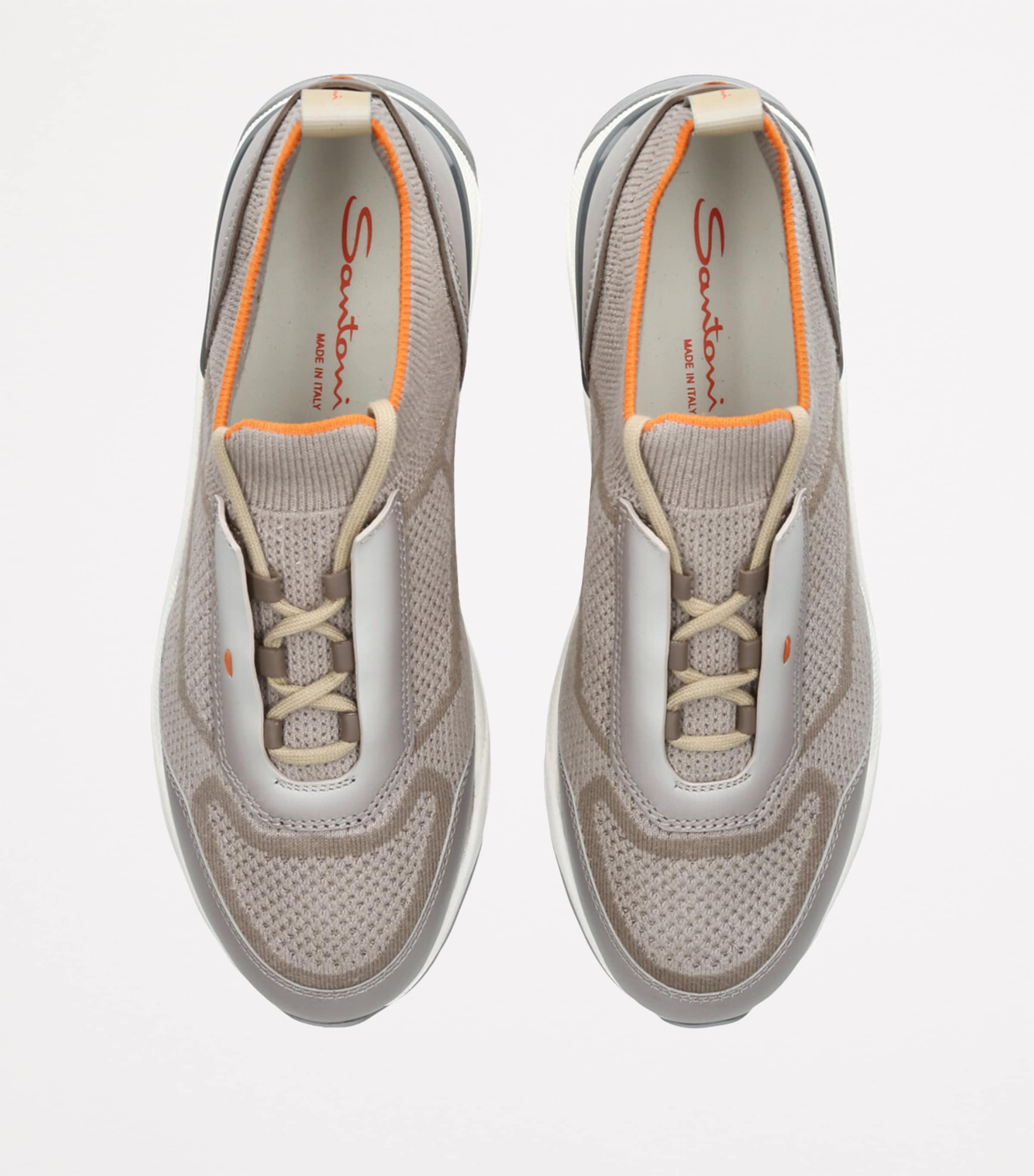 Santoni Tech-Knit Innova Sneakers Beige Image 4
