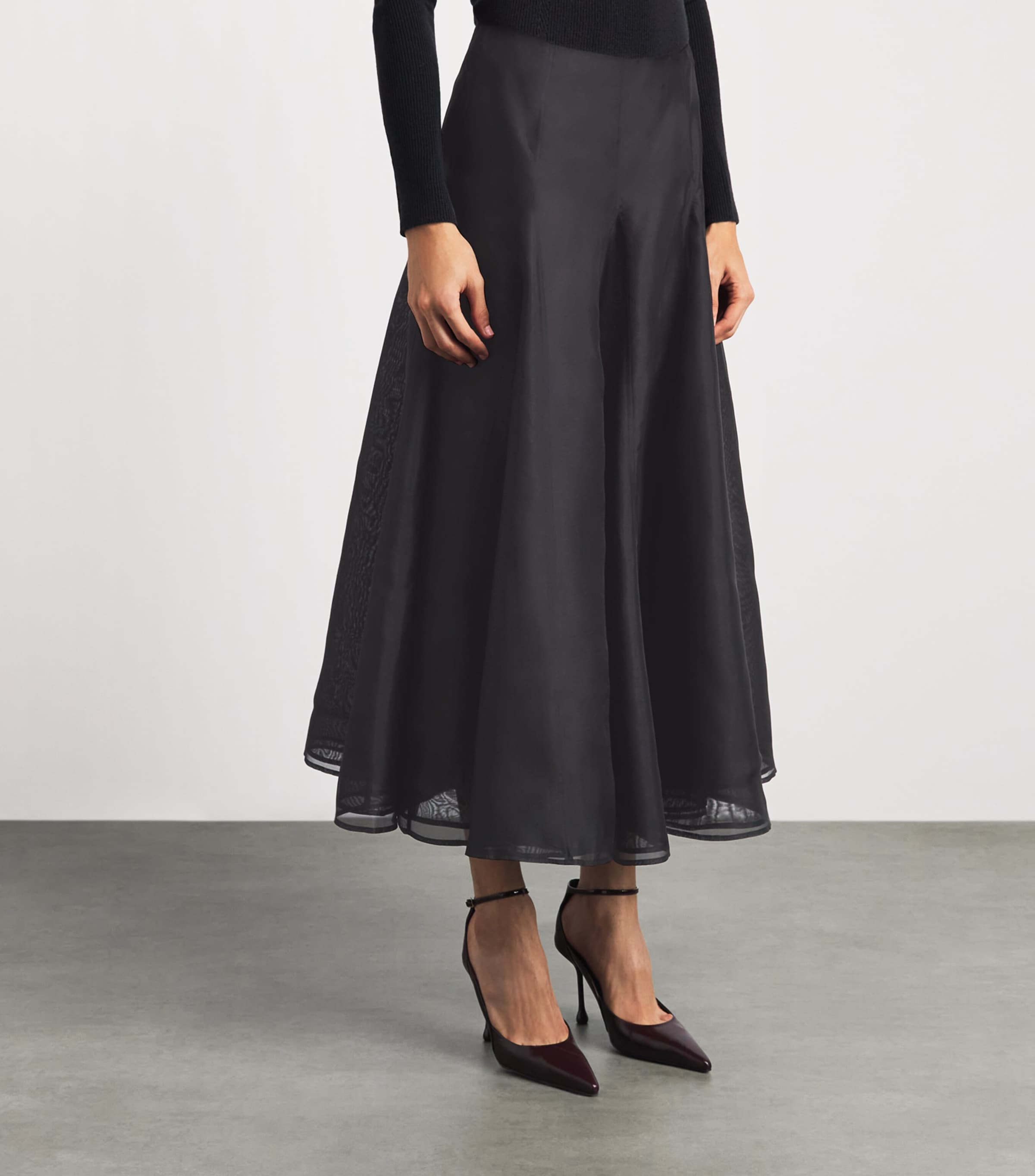 Herskind Womens Greta Silk Skirt Black Image 4