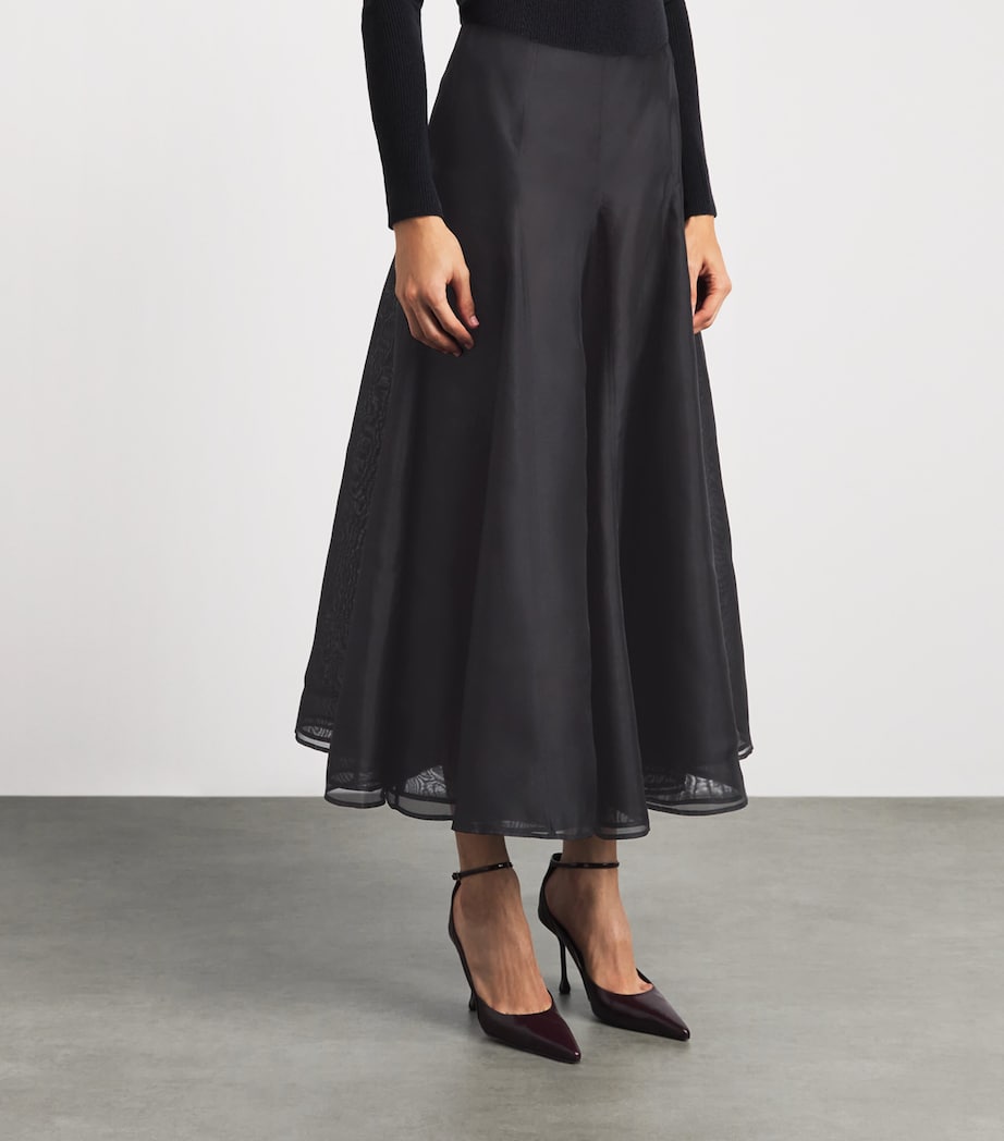 Herskind Womens Greta Silk Skirt Black Image 4