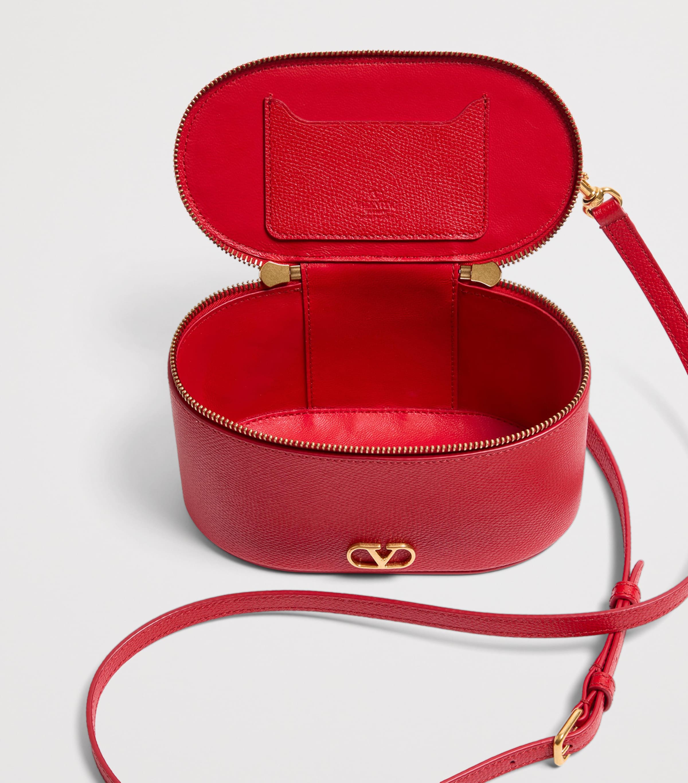 Mini Leather Vanity Case Top-Handle Bag JU5 Image 5