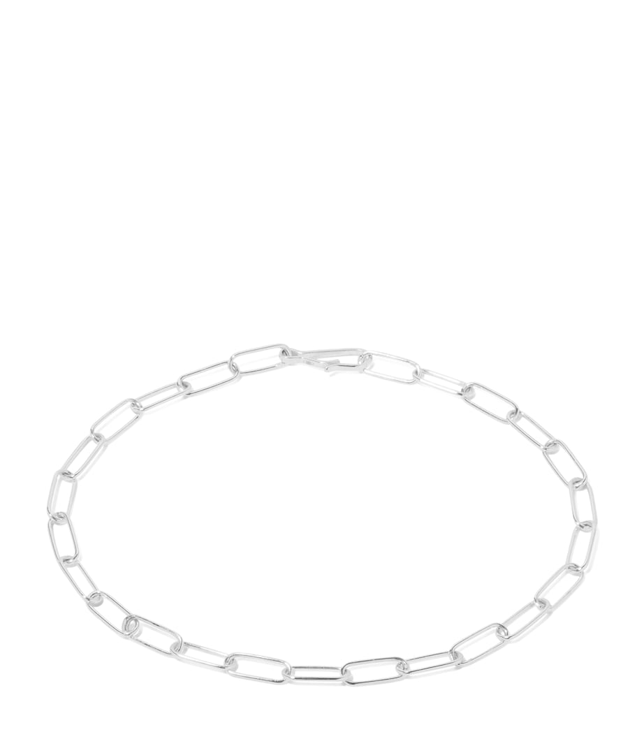 White Gold Large Cable Chain Bracelet WHITE GOLD Image 1