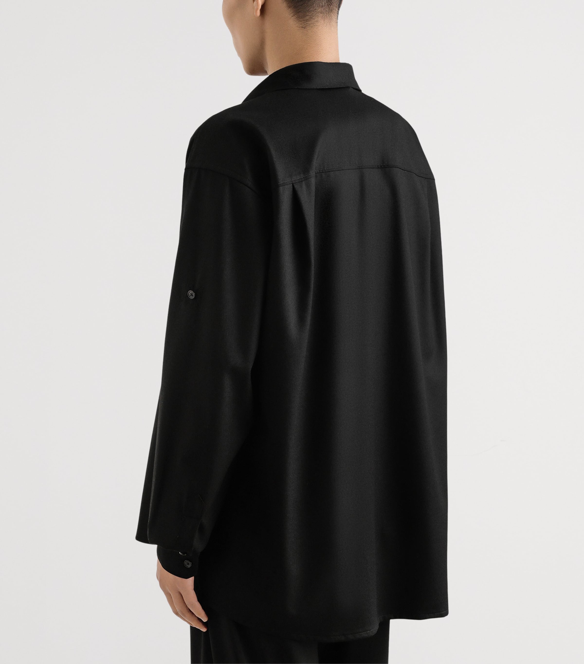 Virgin Wool-Cotton Shirt N0000 BLACK Image 5