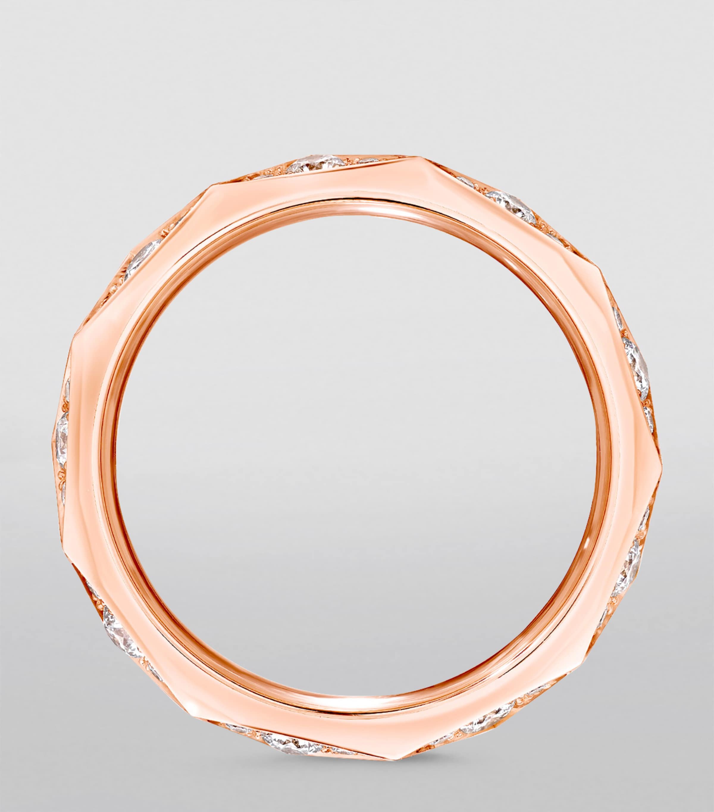 Rose Gold and Diamond LG Signature Ring ROSE GOLD Image 4