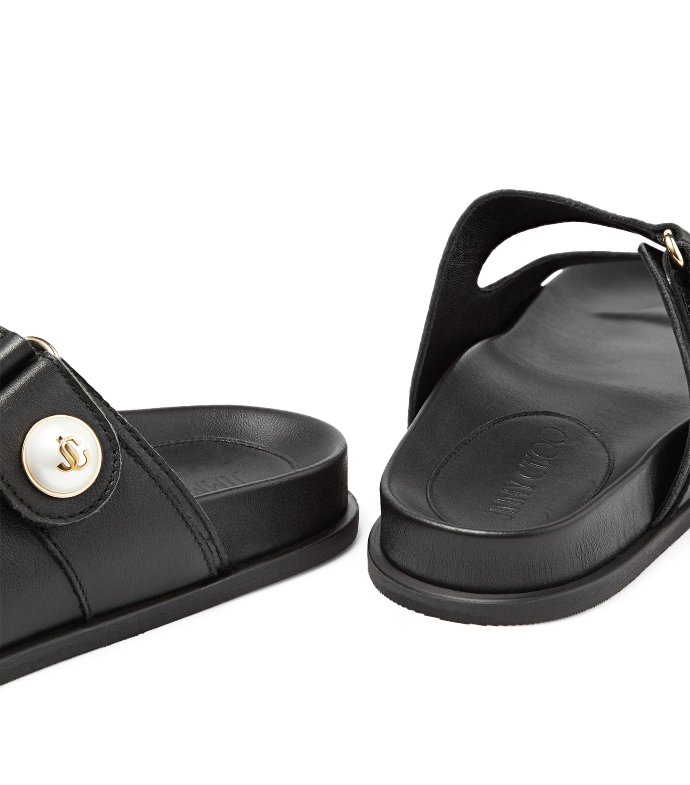 Fayence Leather Sandals BLACK Image 7