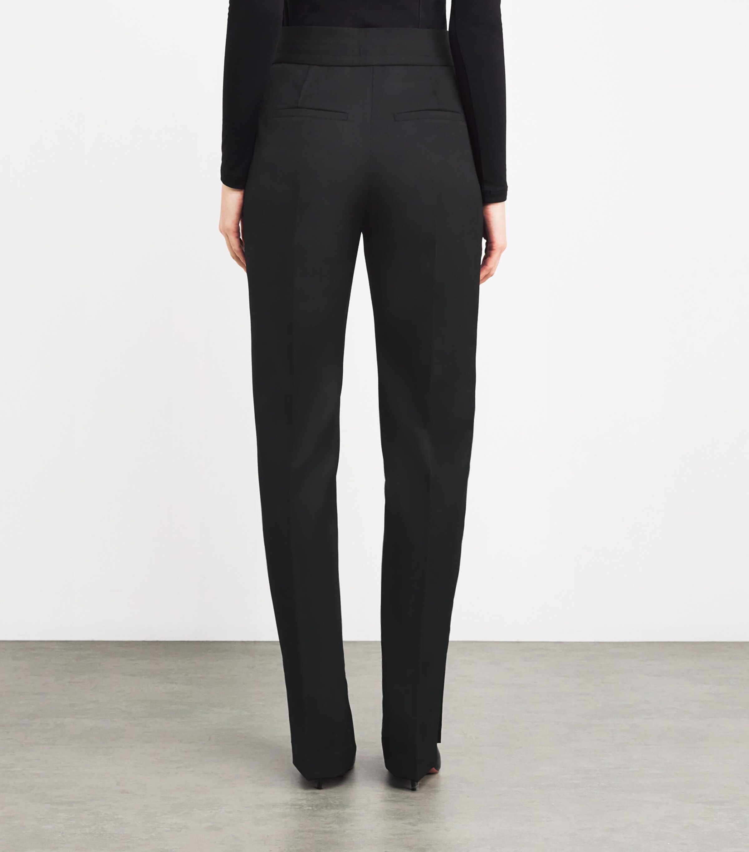 Jacquemus Womens Virgin Wool Tibau Trousers Black Image 4
