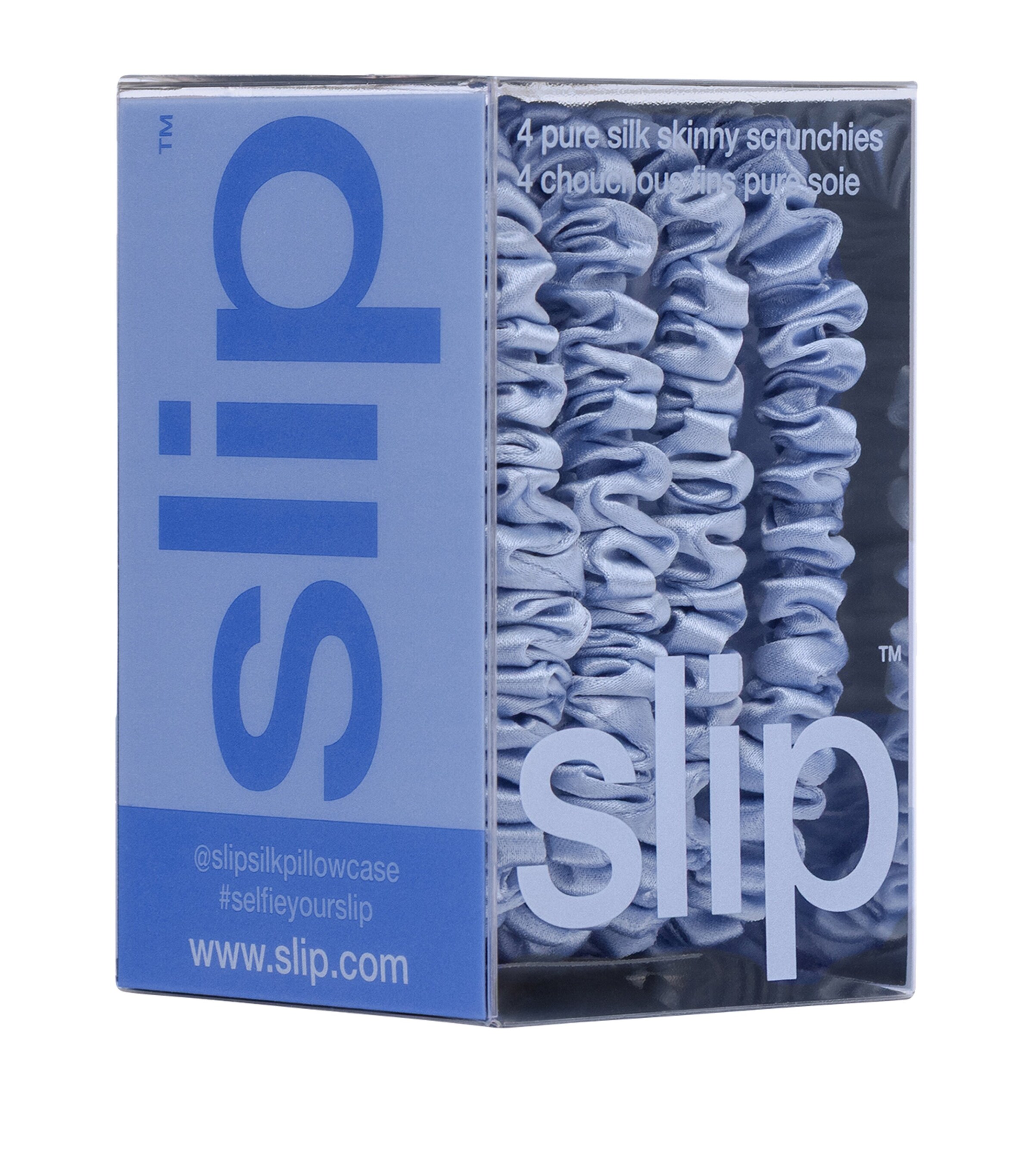 Slip Pure Silk Skinny Scrunchies (Pack of 4) Cornflower Image 6