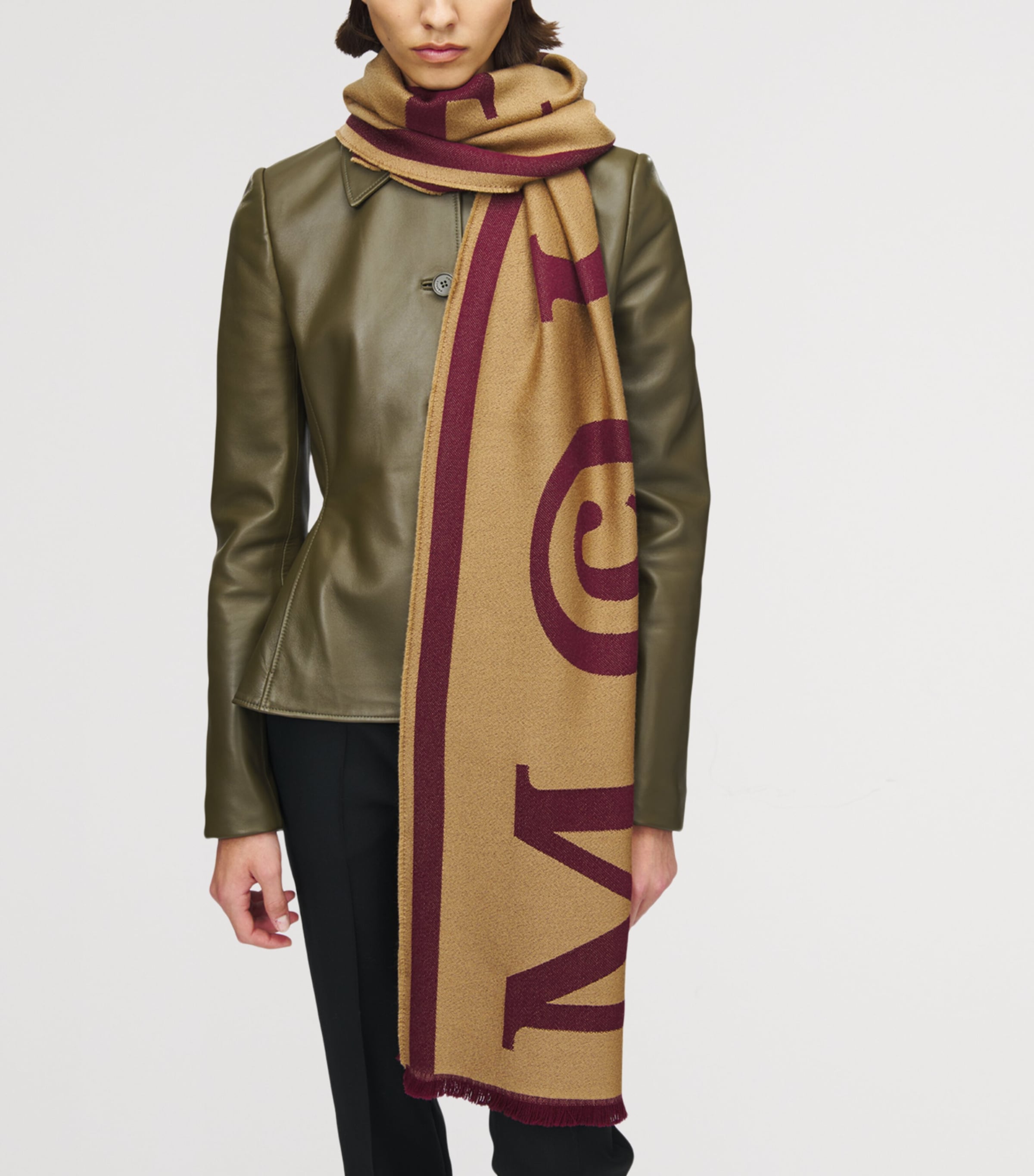 Wool Reversible Logo Scarf 9873 Image 2