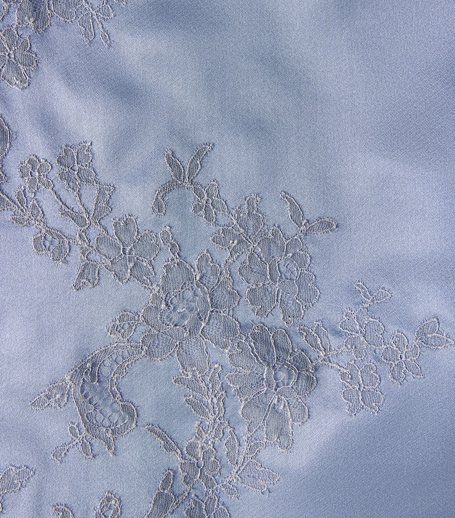 Carine Gilson Short Silk Cérès Robe Bluestone Image 6