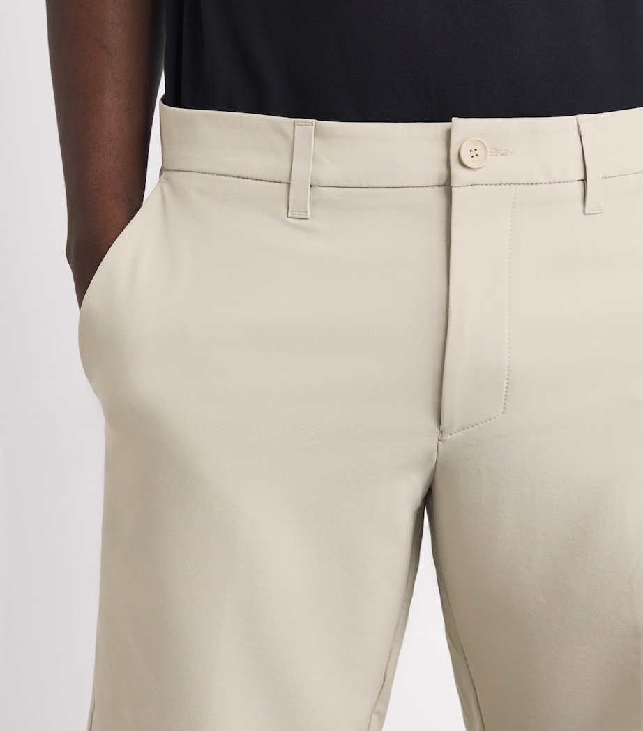 BOSS Mens Slim-Fit Shorts Light Beige Image 3