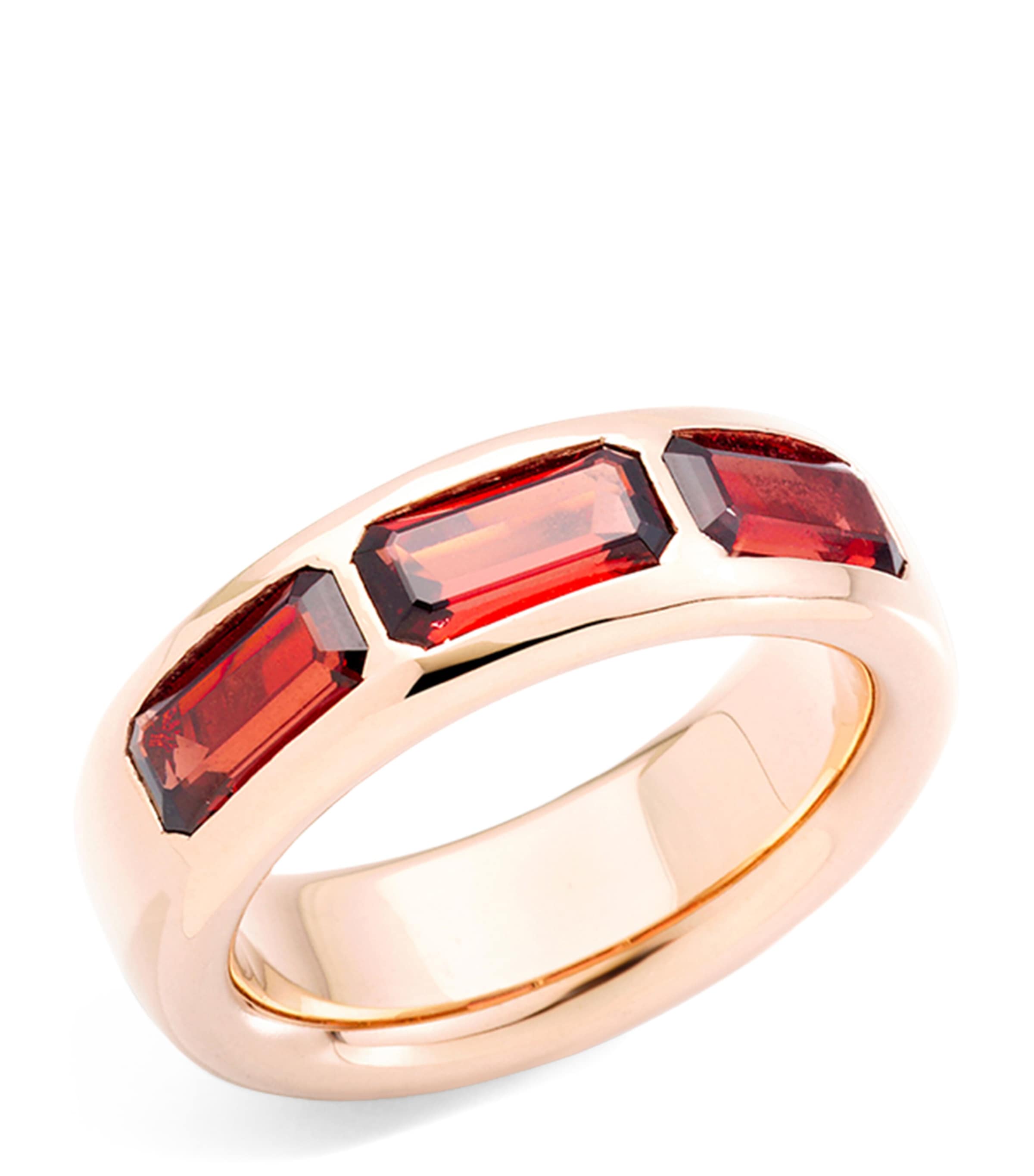 Pomellato Rose Gold and Garnet Iconica Ring | Fine Jewellery | Fine Rings | Bands