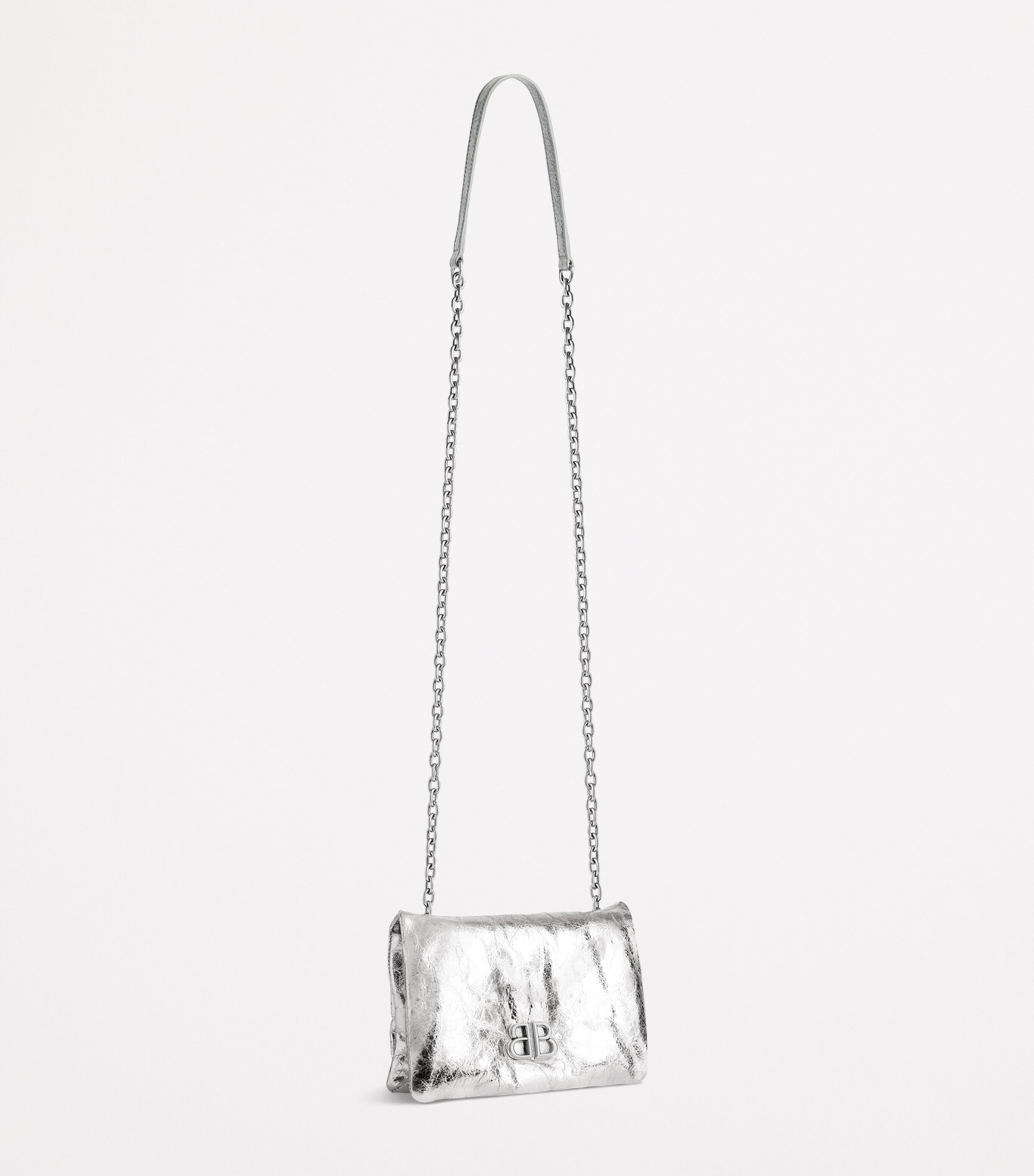Balenciaga Metallic Leather Monaco Nano Shoulder Bag Image 4