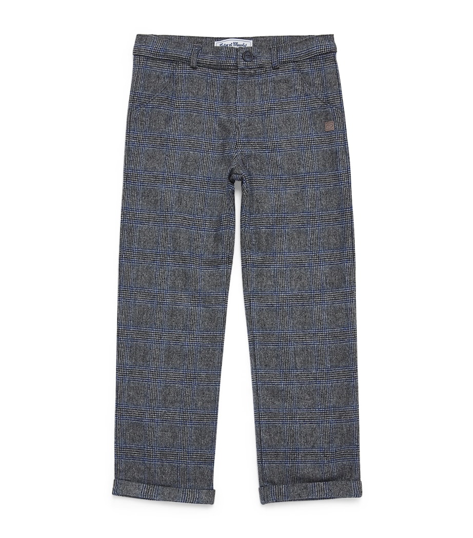 Wool-Blend Check Trousers (5-12 Years) 22 GRIS MOYEN CHINÉ Image 1