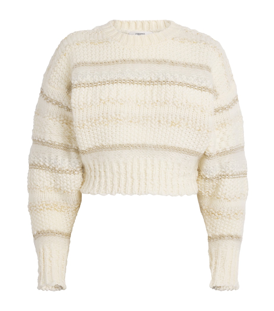 Cropped Stripe Sweater CREAM MULTI Image 1