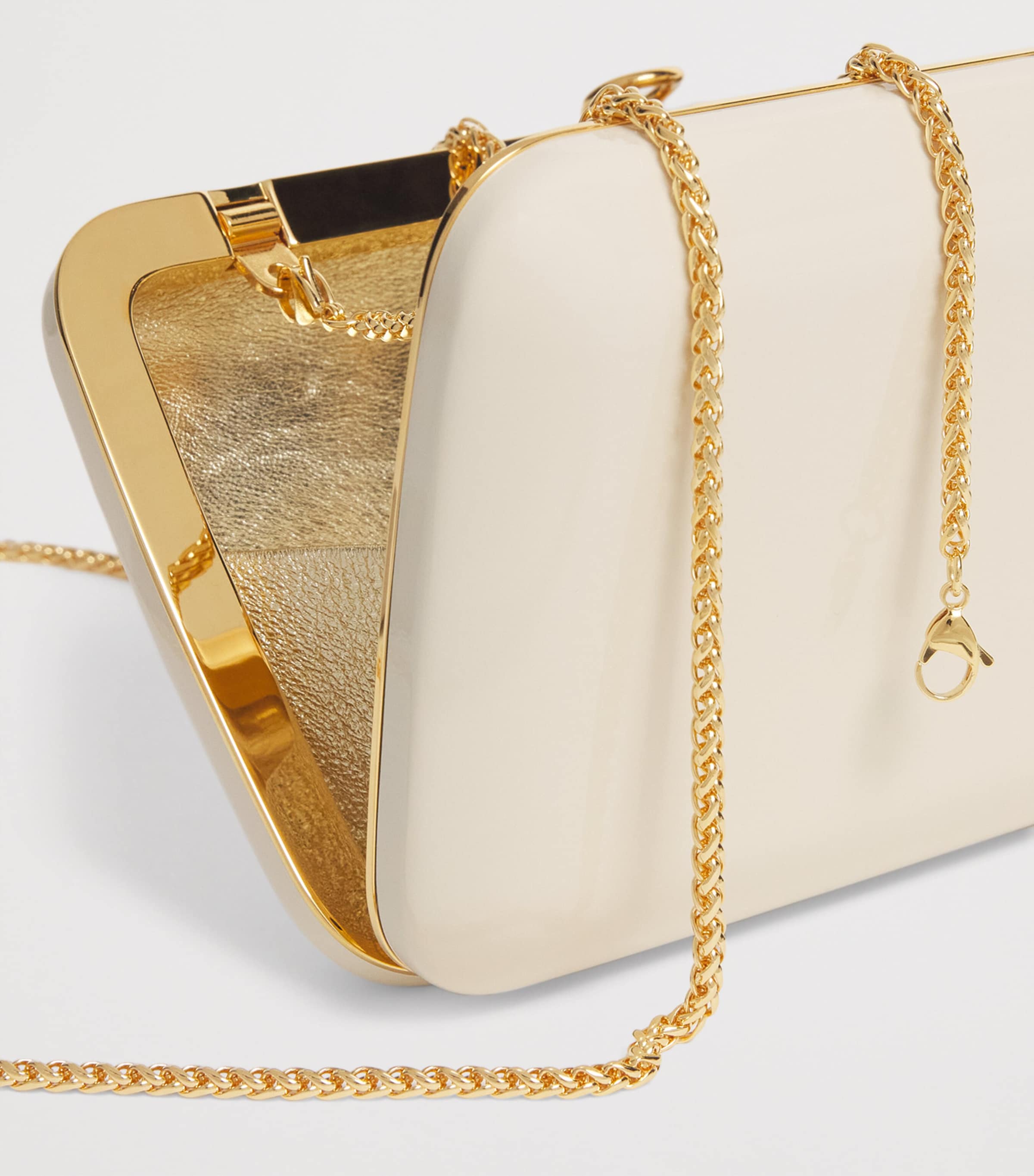 Jeffrey Levinson Mirrored Finley Clutch Bag Light Sand Image 6