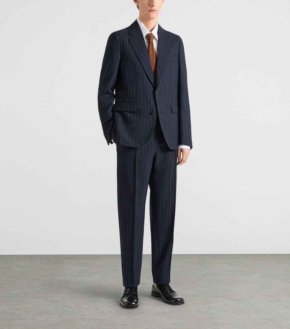Givenchy Mens Wool Stripe Deconstructed Blazer Image 2