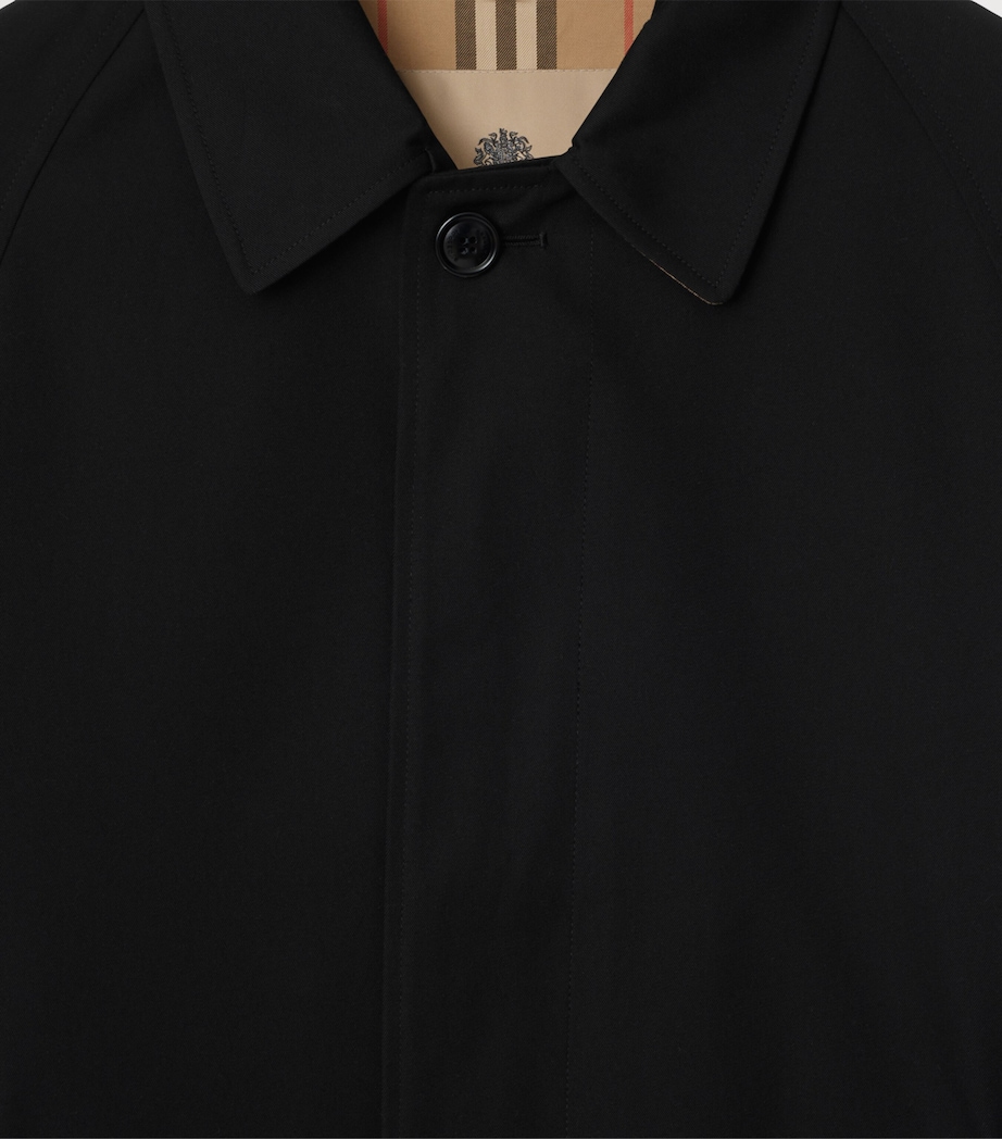 Burberry Mens Short Camden Heritage Car Coat Black Image 8