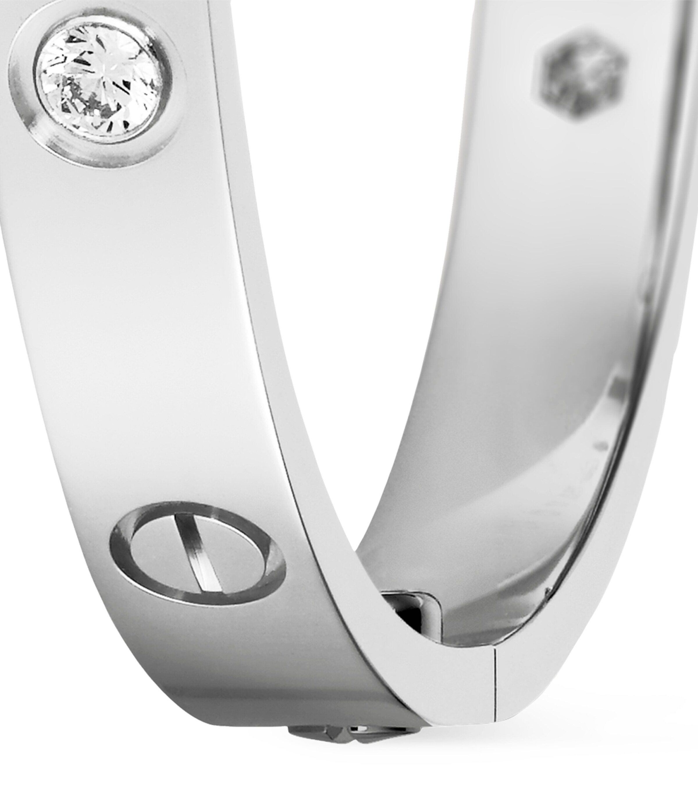 LOVE Classic White Gold 4-Diamond Bracelet WHITE GOLD Image 8