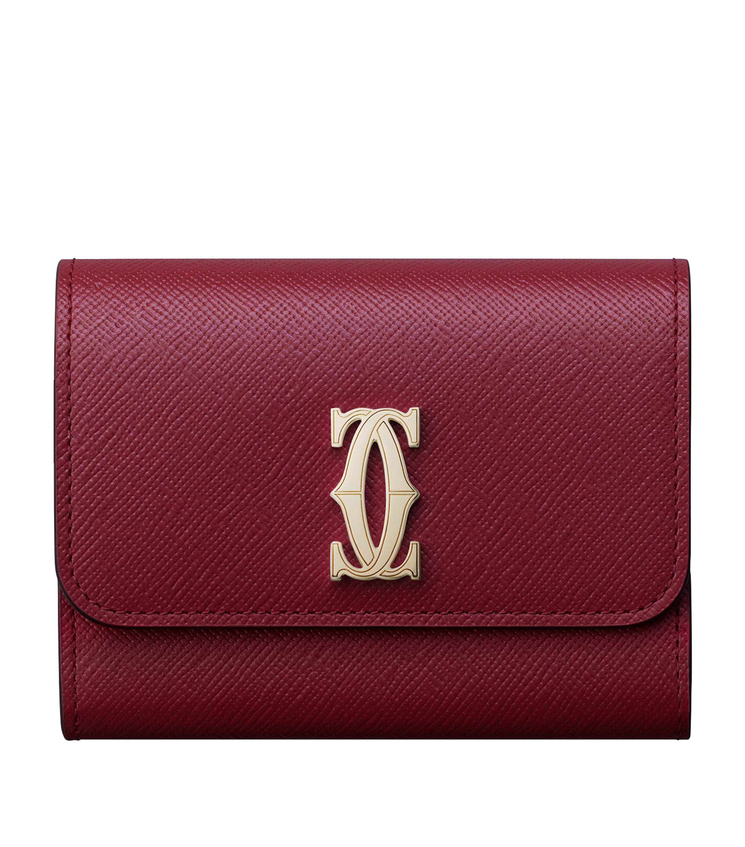 【CARTIER】MINI WALLET, C DE CARTIER C ドゥ ミニウォレット CRL3002443 - Mini wallet, C de Cartier - Cherry red textured