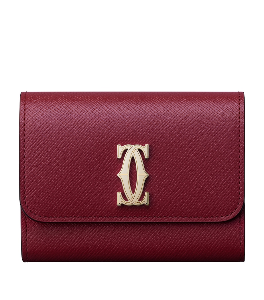 Mini Leather C de Cartier Wallet CHERRY RED Image 1