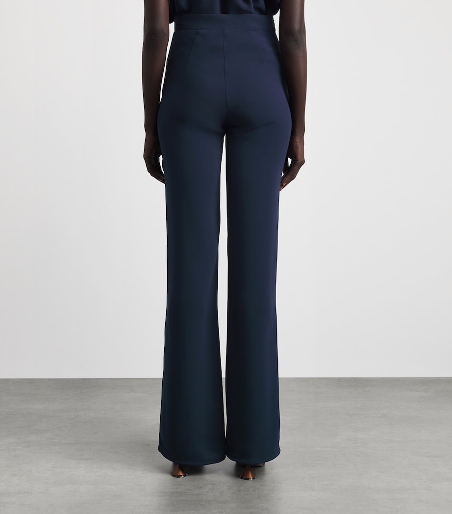 Edeline Lee Womens Pleated Averill Slim Trousers Nav/navy Image 5