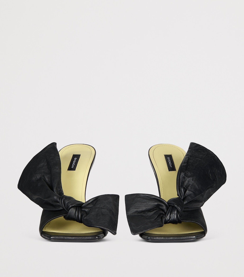 Givenchy Leather Boudoir Bow Sandals 95 Black Image 4