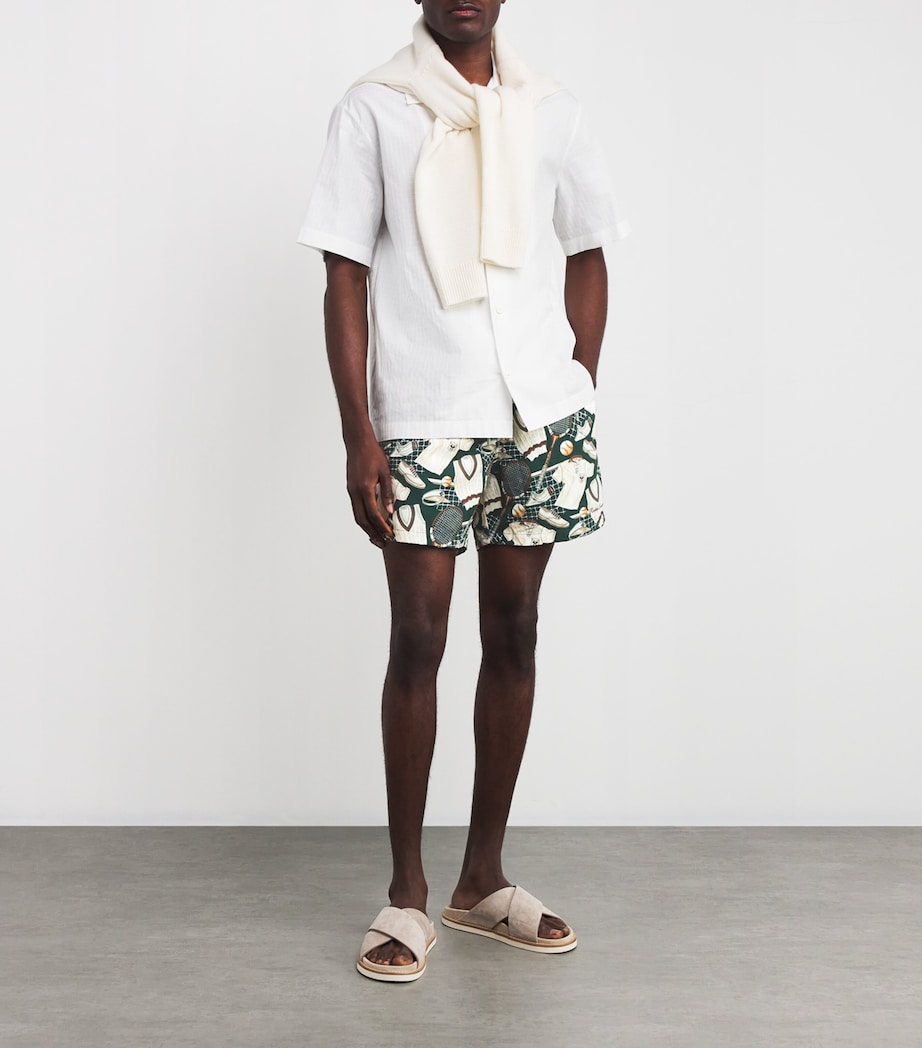 Tennis Print Amalfi Swim Shorts GREEN MULTI Image 2