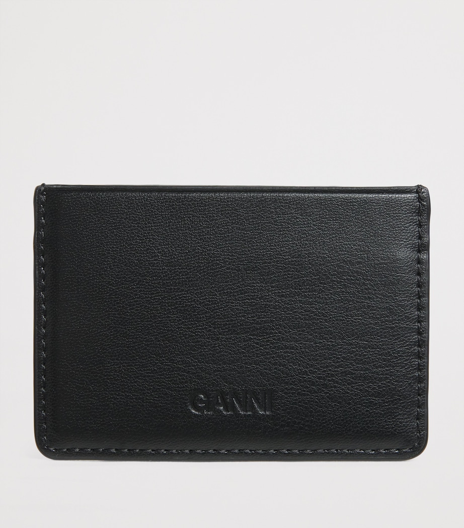 Recycled Leather Bou Card Holder BLACK 099 Image 2