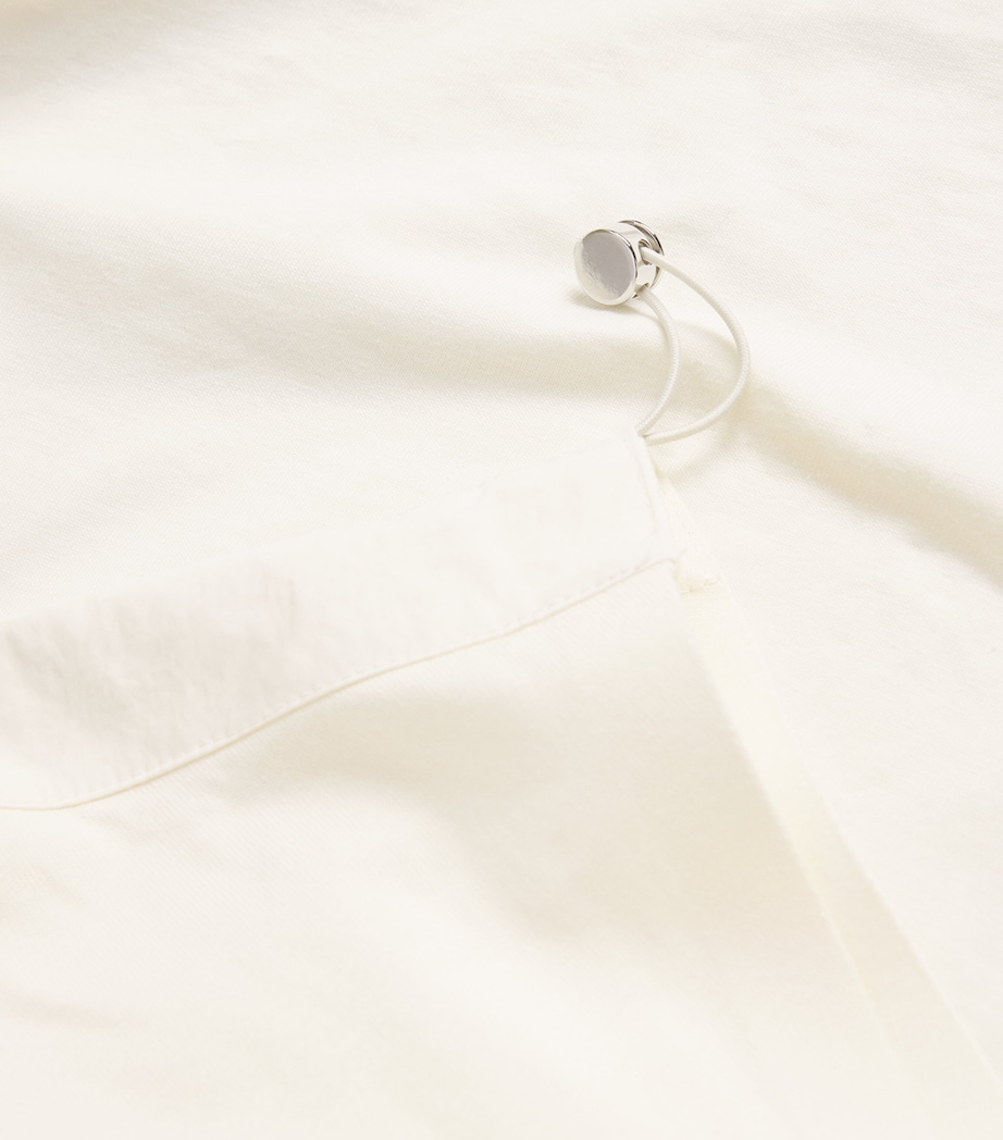 Cotton Jersey and Canvas Top ECRU Image 5