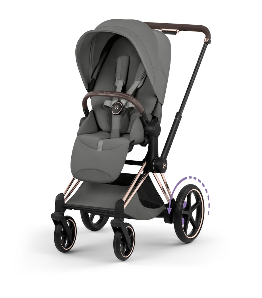 Cybex e-PRIAM Pushchair Frame - Platinum Style Collection Rosegold Image 9