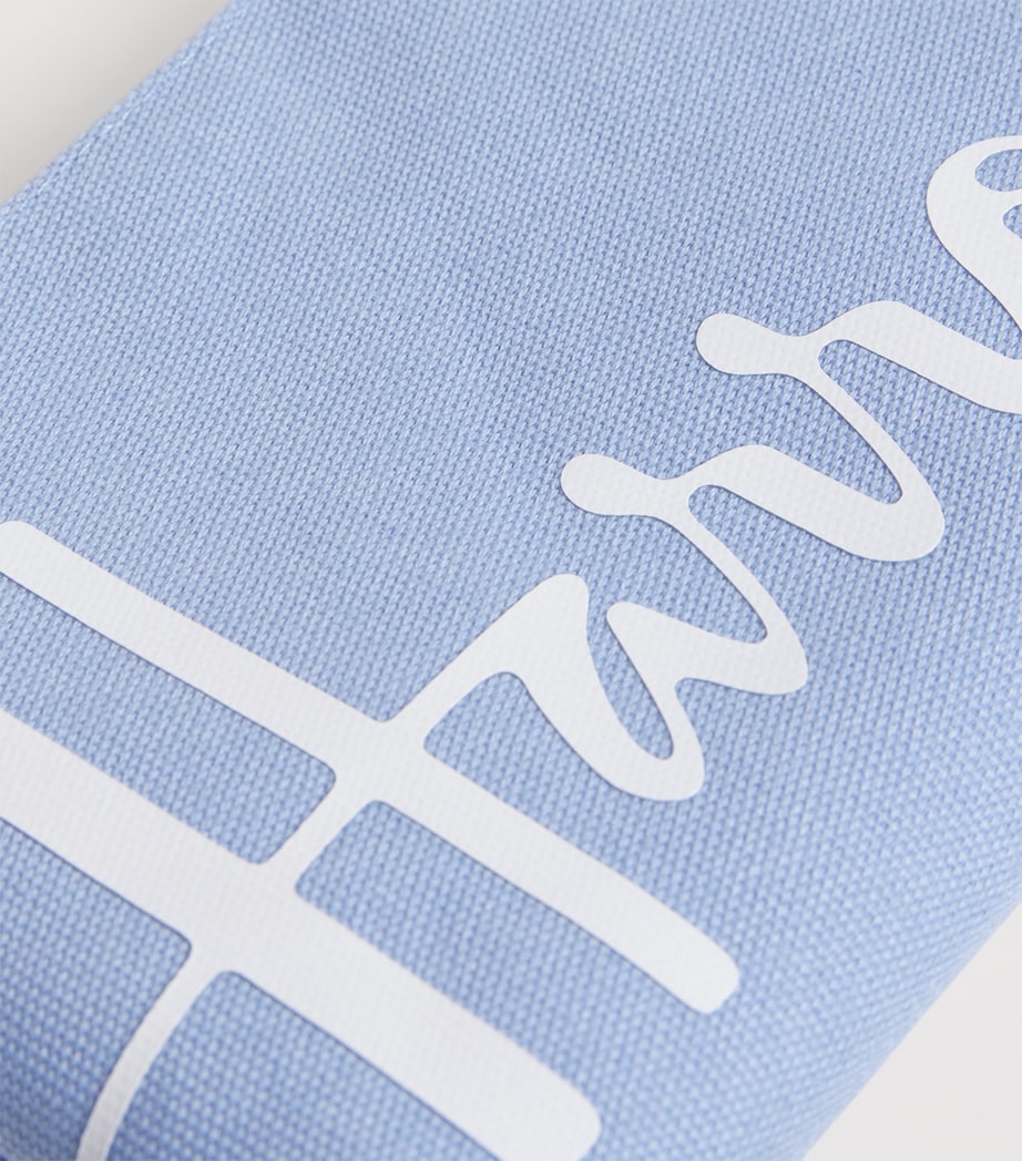Small Cotton Logo Pouch BLUE Image 4