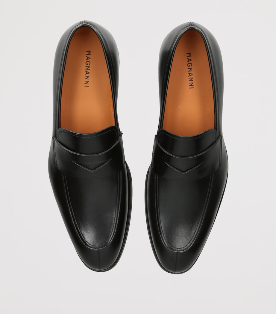 Leather Madison Penny Loafers BLACK Image 4
