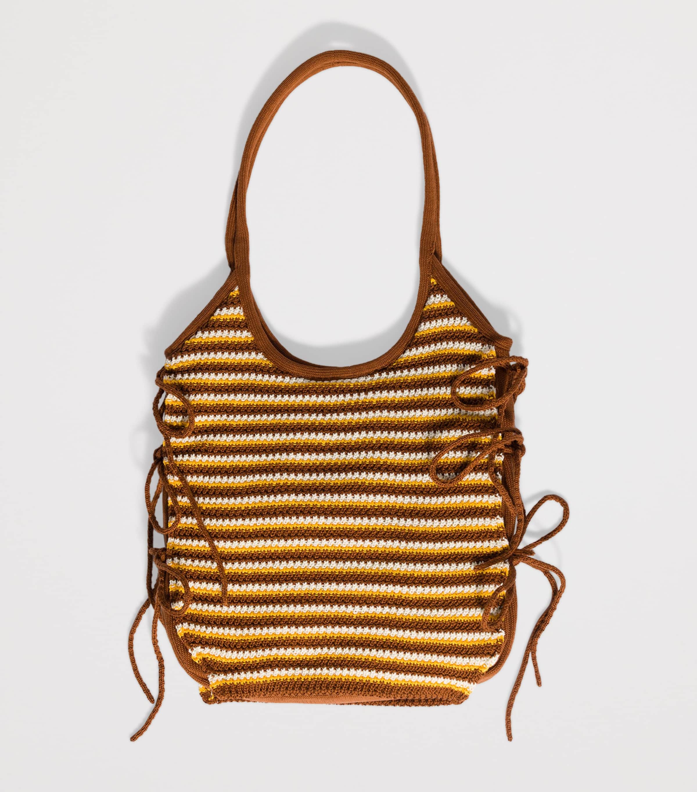 Miu Miu Crochet Ivy Tote Bag Brown Image 3